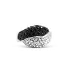 Black and White Diamond Ring 